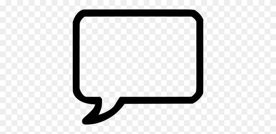 Speech Bubble Black Outline, Sticker, White Board, Device, Grass Png