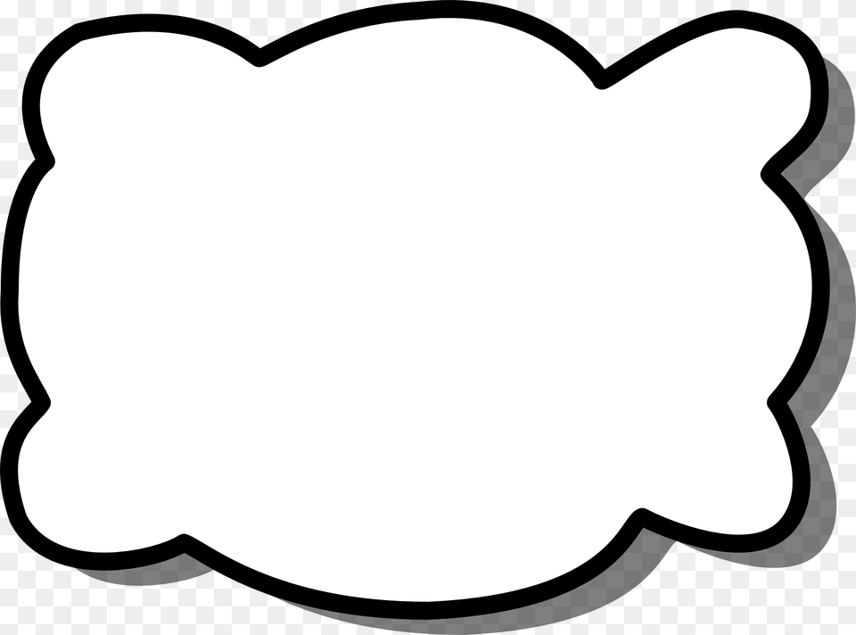 Speech Bubble Blank Empty Frame For Message, Silhouette Png