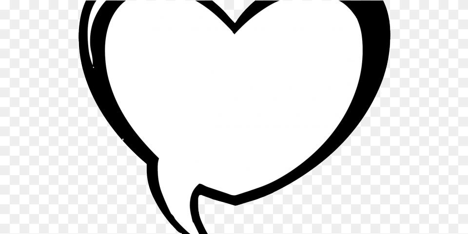 Speech Bubble Clipart Talk Heart, Stencil Png