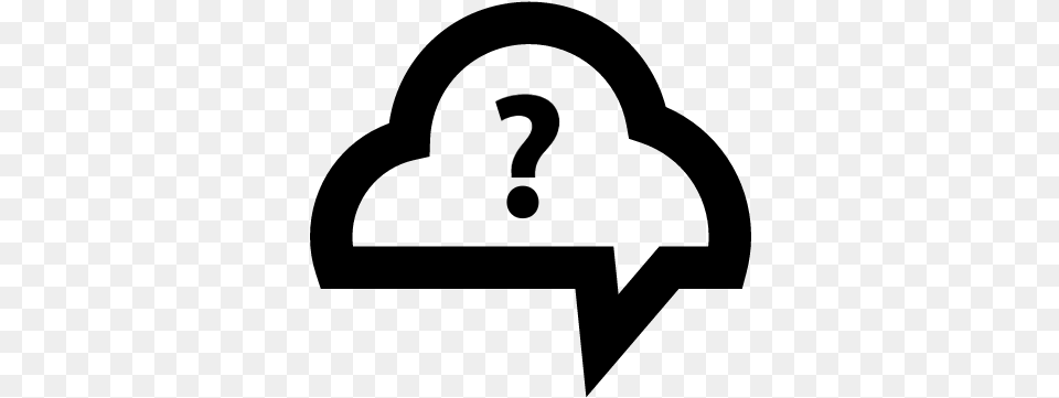 Speech Bubble Cloud With Question Mark Vector Question Mark Cloud Icon, Gray Free Transparent Png