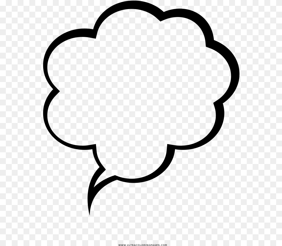 Speech Bubble Coloring, Gray Free Png Download