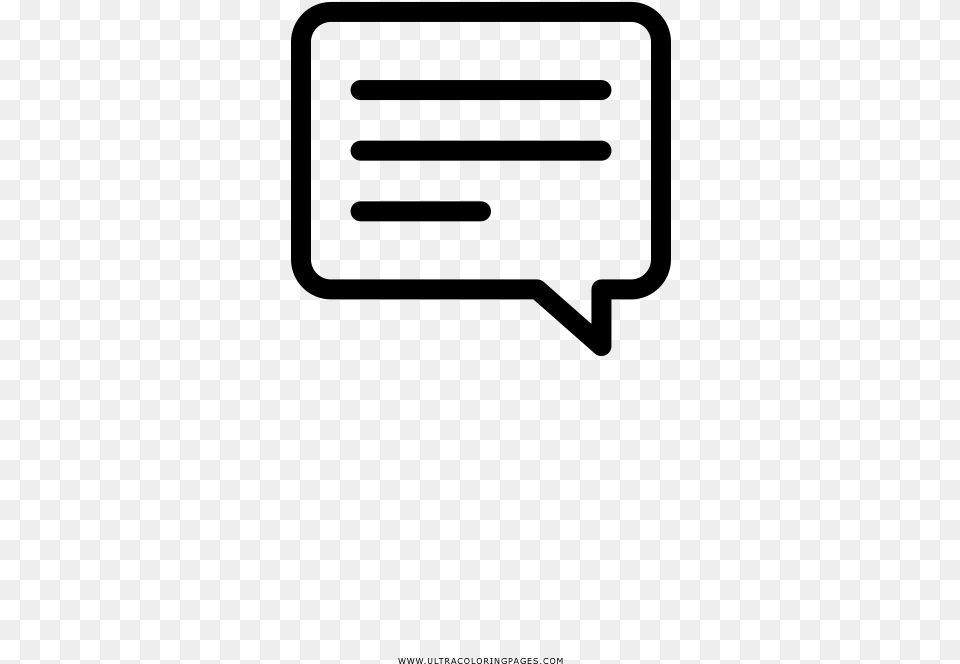 Speech Bubble Coloring Page, Gray Free Png Download
