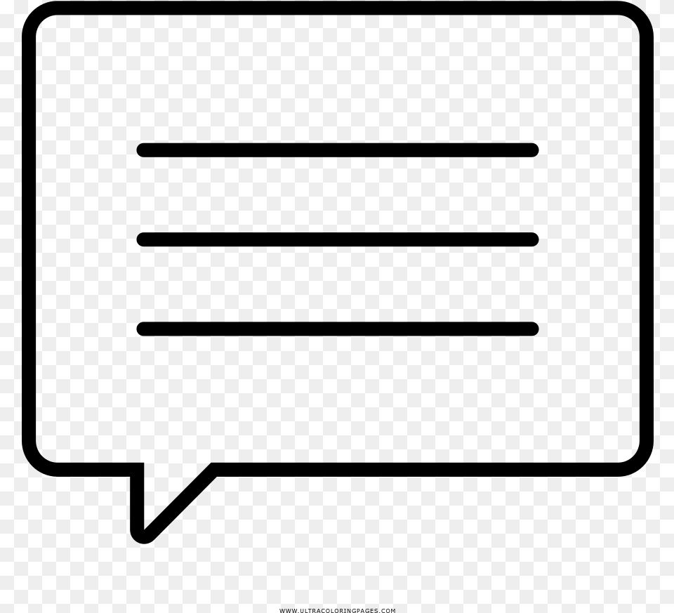 Speech Bubble Coloring Page, Gray Png Image
