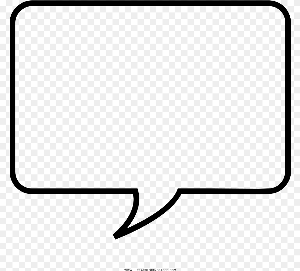 Speech Bubble Coloring Page, Gray Png Image