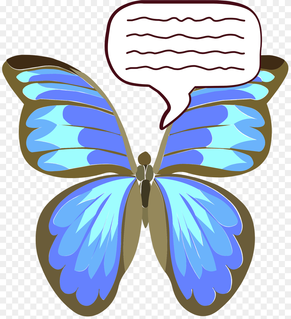 Speech Bubble Fantasy Butterfly Clipart, Animal, Bird, Jay, Face Free Transparent Png