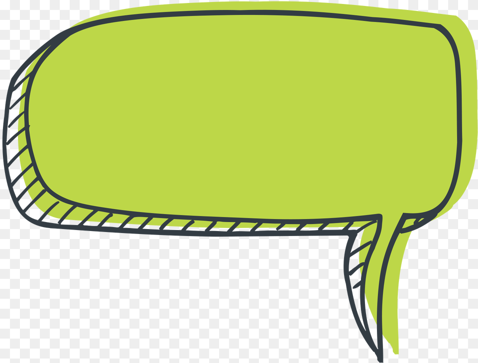 Speech Bubble Green, Cushion, Home Decor, Racket Free Png Download