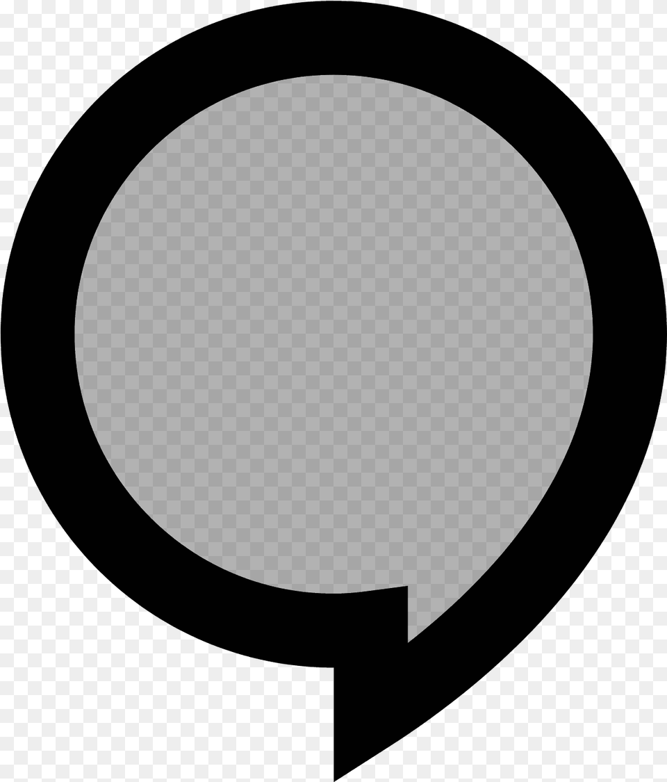Speech Bubble Icon Letter Q, Gray Free Transparent Png