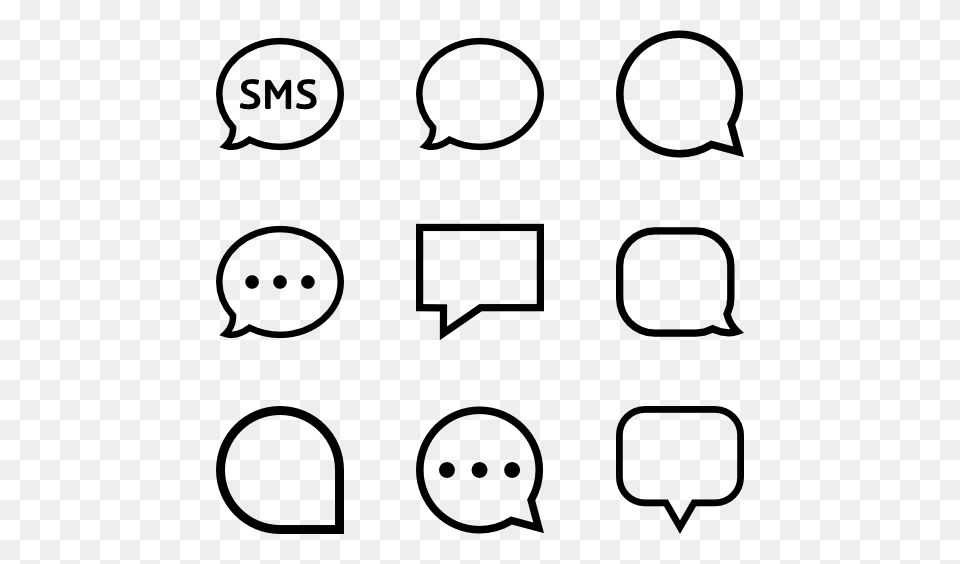 Speech Bubble Icon Packs, Gray Png Image
