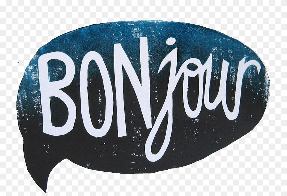 Speech Bubble Saying Bonjour, Sticker, Logo Free Png Download