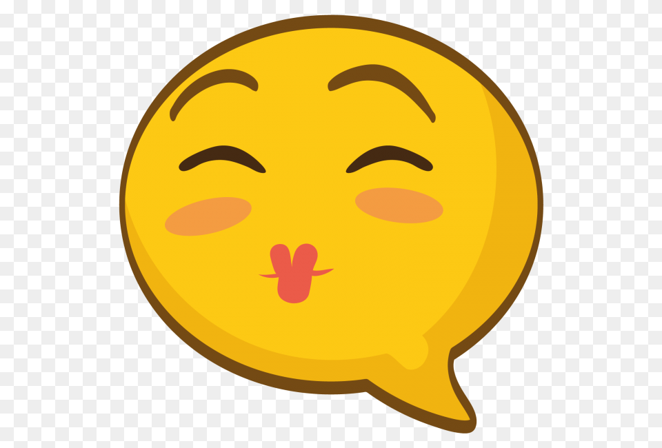 Speech Bubble Shaped Emoji Transparent Emoji, Citrus Fruit, Food, Fruit, Lemon Free Png Download