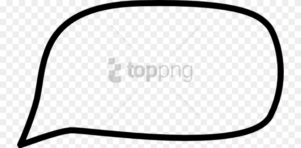 Speech Bubble Simple Bw Image With Baseball Cap, Cap, Clothing, Hat Free Transparent Png