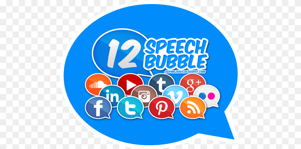 Speech Bubble Styled Social Media Icons Social Media Icons Speech Bubble, Cap, Clothing, Hat, Disk Png Image