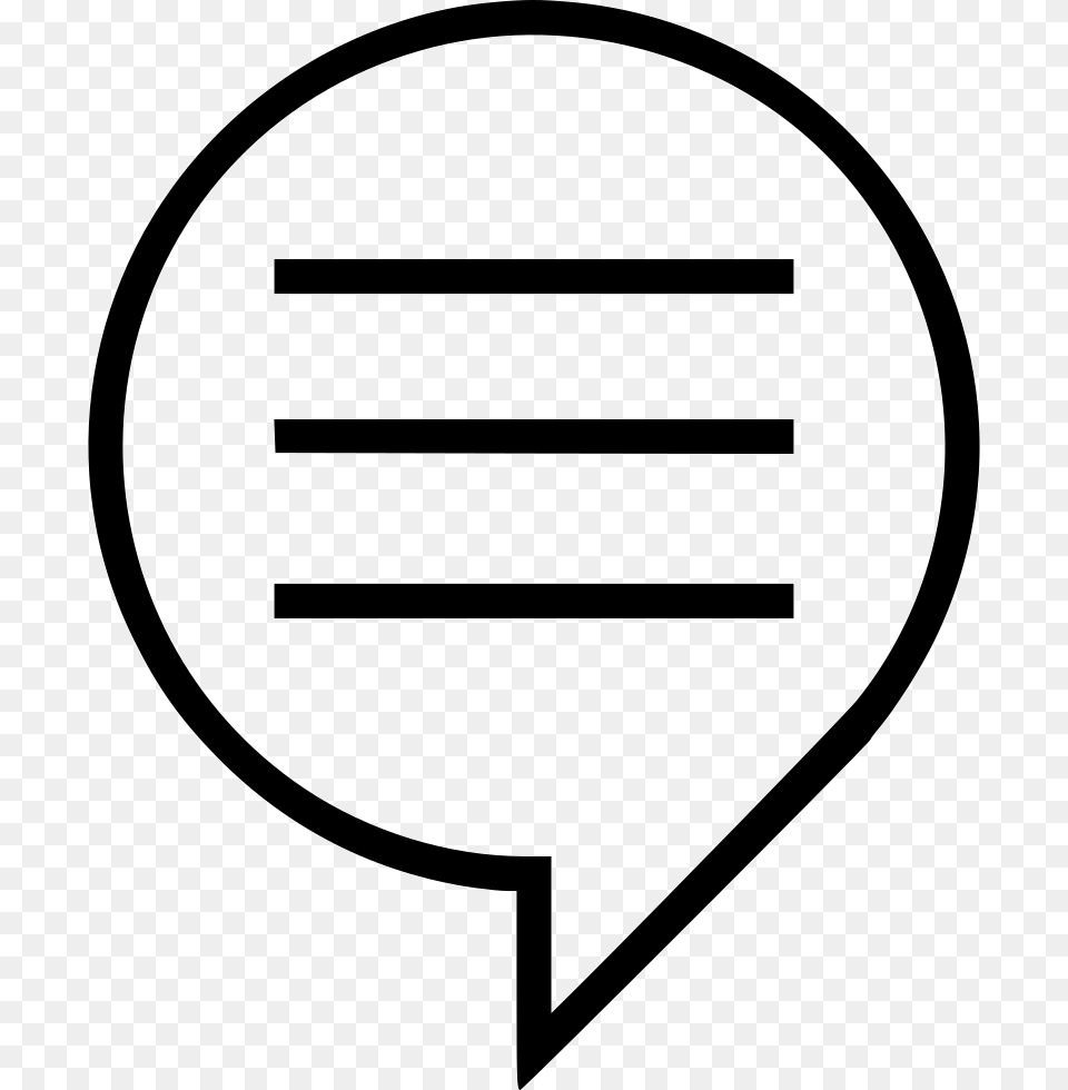 Speech Bubble Text Message Sms Communication Circle Png