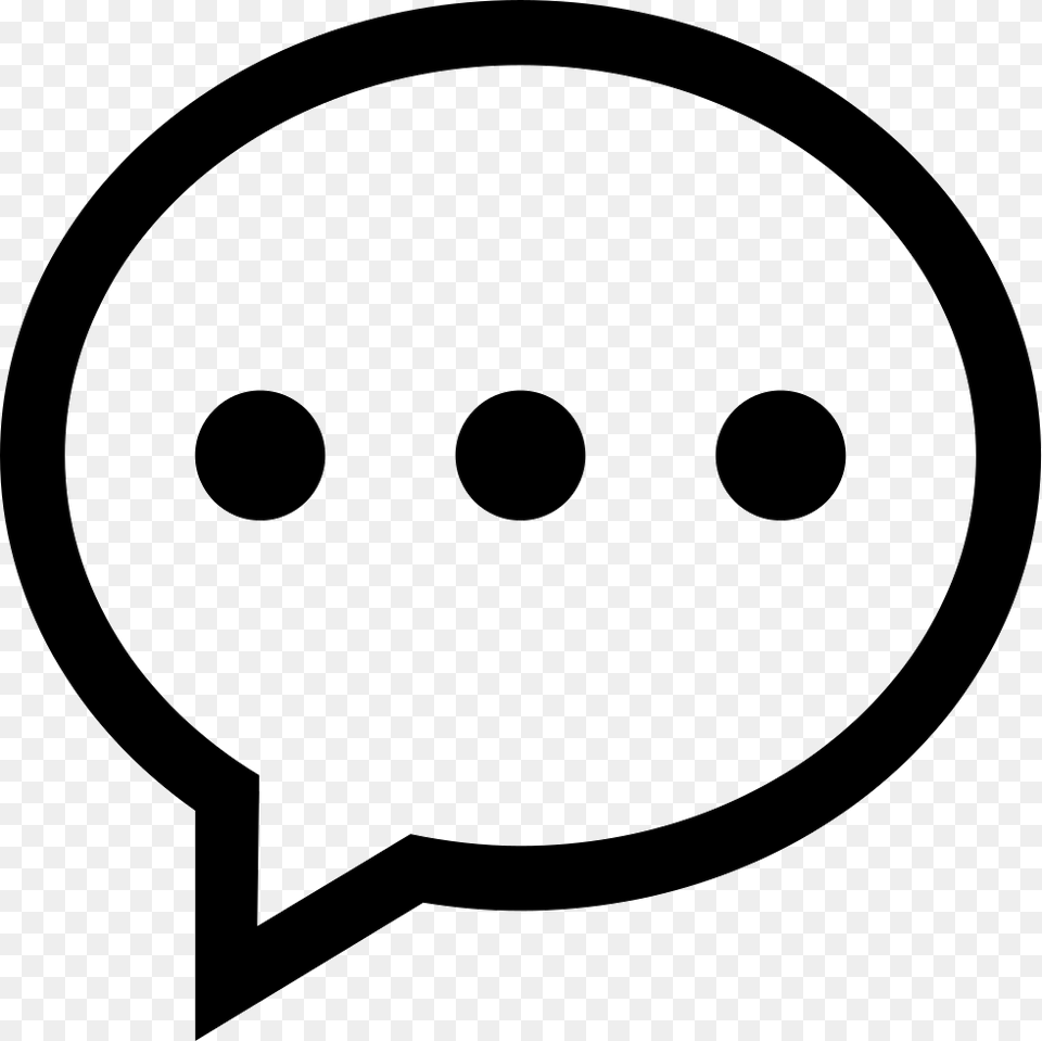 Speech Bubble With Dots, Stencil, Hockey, Ice Hockey, Ice Hockey Puck Free Png