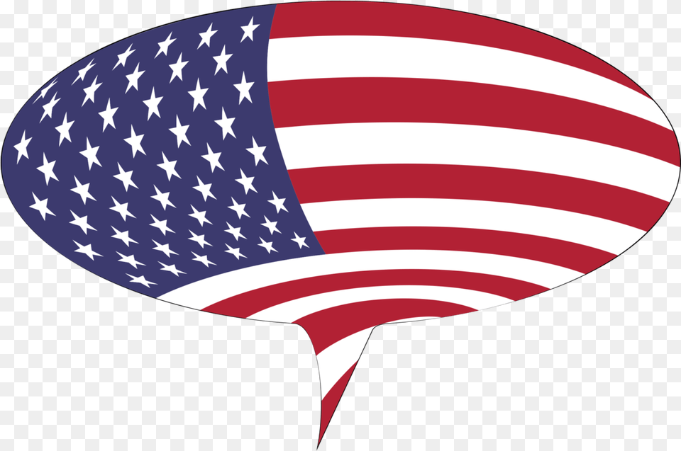 Speech Bubble With Flag Clipart Stars And Stripes T Shirt, Aircraft, Transportation, Vehicle, American Flag Free Png Download