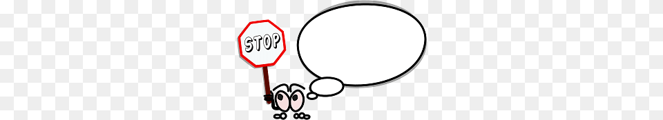 Speech Bubble With Stop Sign, Symbol, Road Sign, Stopsign, Disk Free Png