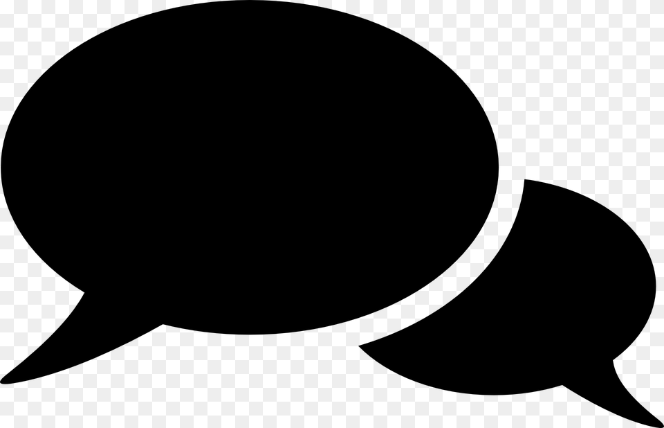 Speech Bubbles Conversation Black Speech Bubble Silhouette, Gray Png