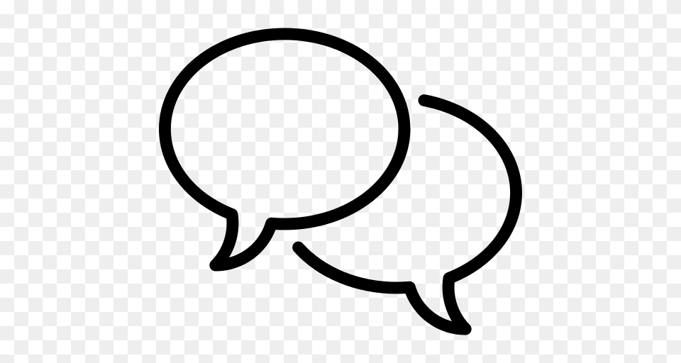 Speech Bubbles Icon, Gray Free Transparent Png