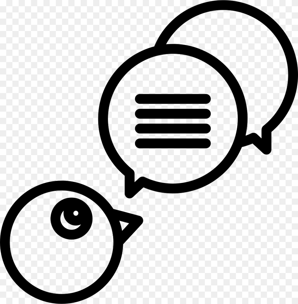 Speech Bubbles Outline Symbol In A Circle, Electrical Device, Microphone, Stencil, Lighting Free Png Download