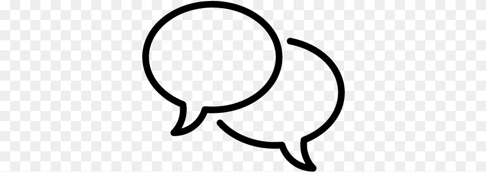Speech Bubbles Vector Icon, Gray Png Image
