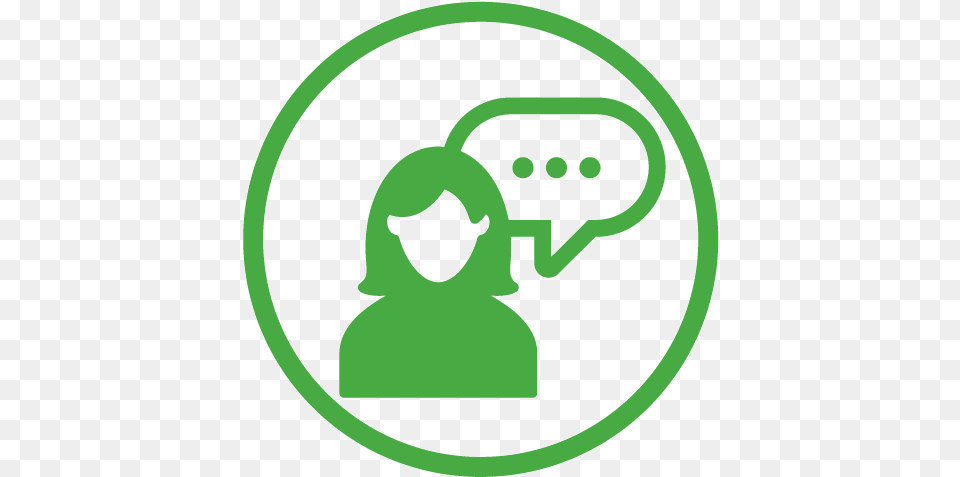 Speech Therapy Icon Woman Talking Icon, Electrical Device, Microphone, Green Free Png Download