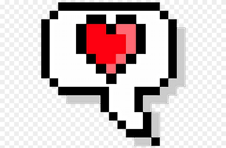 Speechbubble Heart Red Love Cute Aesthetic Pixel Speech Bubble, Logo, First Aid, Red Cross, Symbol Png