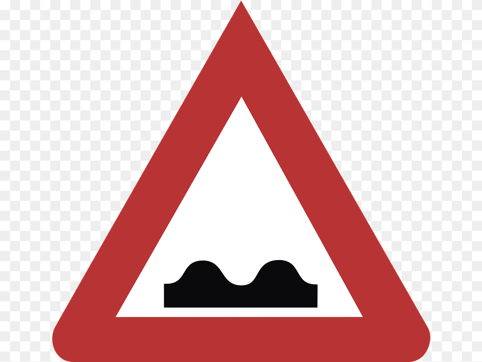 Speed Bump Road Sign Transparent Speedbump, Symbol, Triangle, Road Sign Png