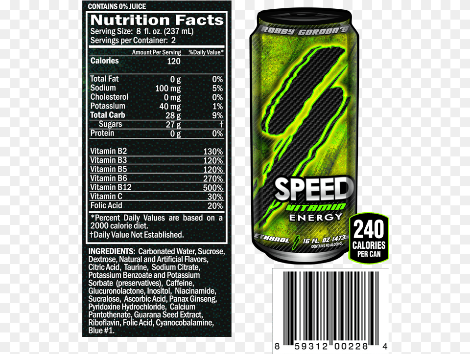 Speed Energy, Can, Tin, Advertisement Png Image