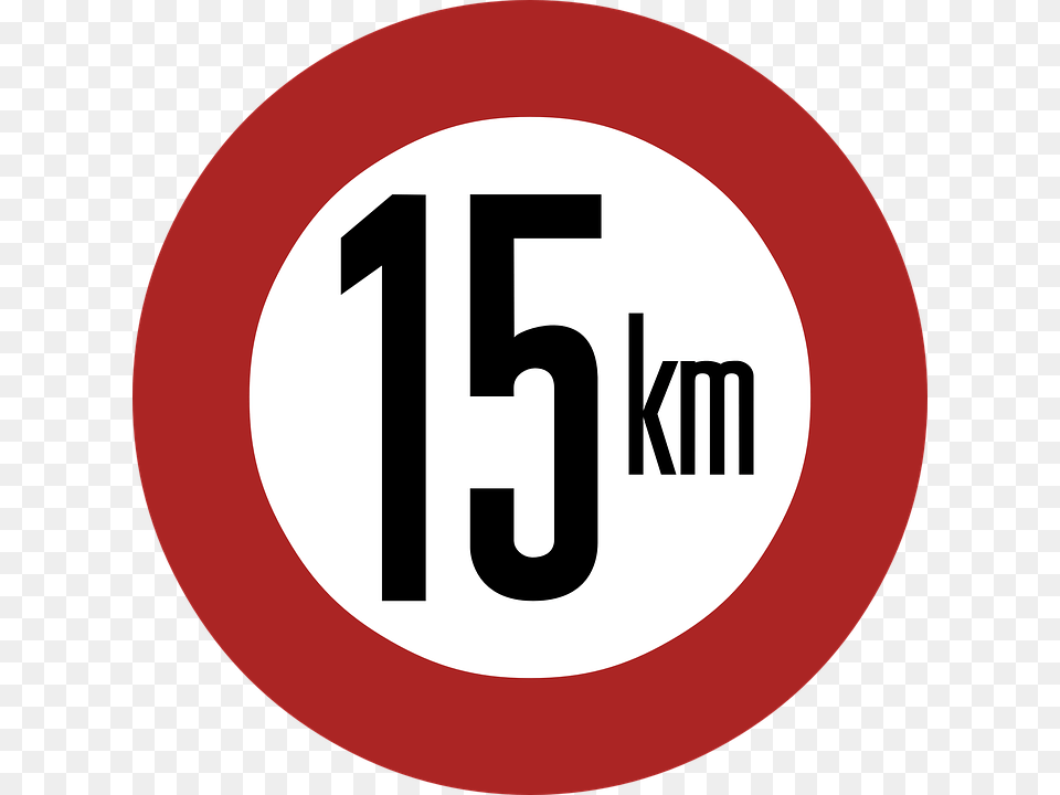 Speed Limit 15 Km Sign Signage Road Sign Warning Too Busy To Be Beautiful, Symbol, Road Sign, Disk Png