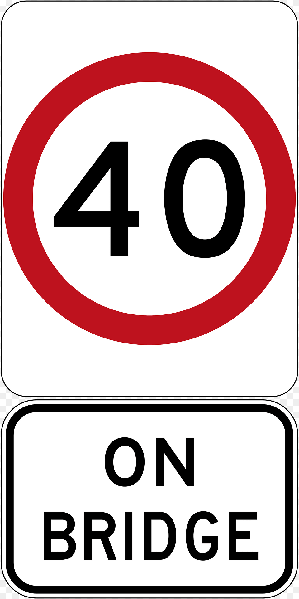 Speed Limit On Bridge Used In New South Wales Clipart, Sign, Symbol, Road Sign Free Png Download