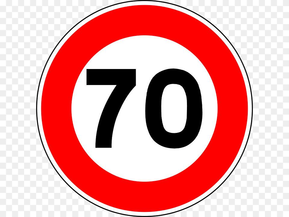 Speed Limit Road Sign Speed Limit Sign, Symbol, Number, Text, Road Sign Free Png