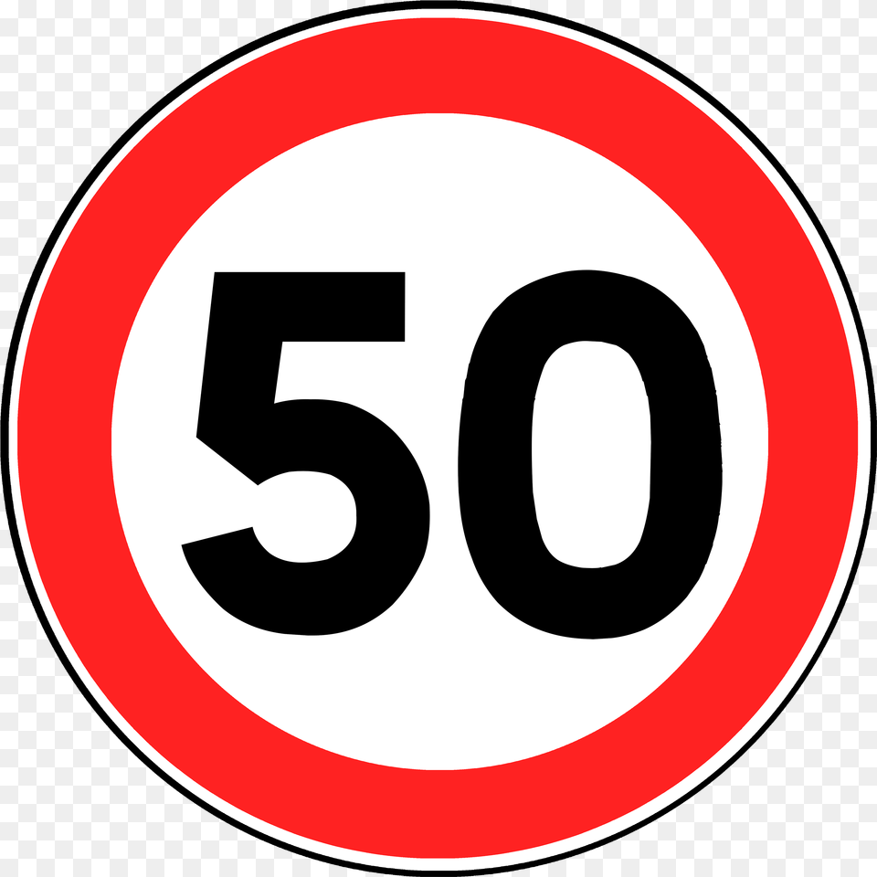Speed Limit Sign Clipart, Symbol, Road Sign, Text, Number Png