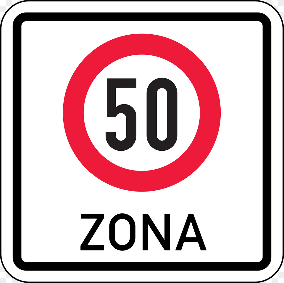 Speed Limit Zone Sign In Latvia Clipart, Symbol, Road Sign Free Png
