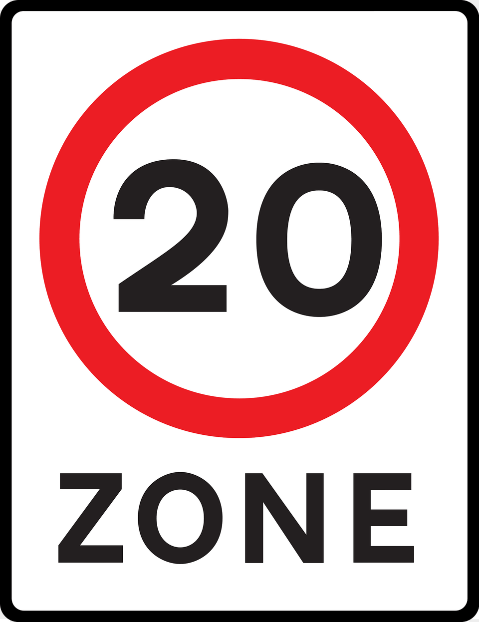 Speed Limit Zone Sign In Uk Clipart, Symbol, Road Sign Png Image