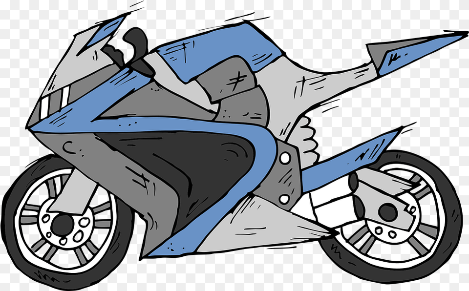 Speed Motorbike Car Path Race Racing Motor Bike Drawing, Motorcycle, Machine, Vehicle, Transportation Free Png Download