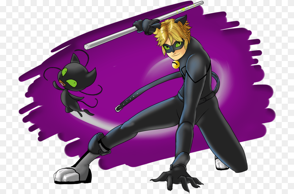 Speed Paint Cat Noir Miraculous Ladybug By Mattwilson Cat Noir Miraculous Ladybug Weapons, Publication, Book, Comics, Adult Png