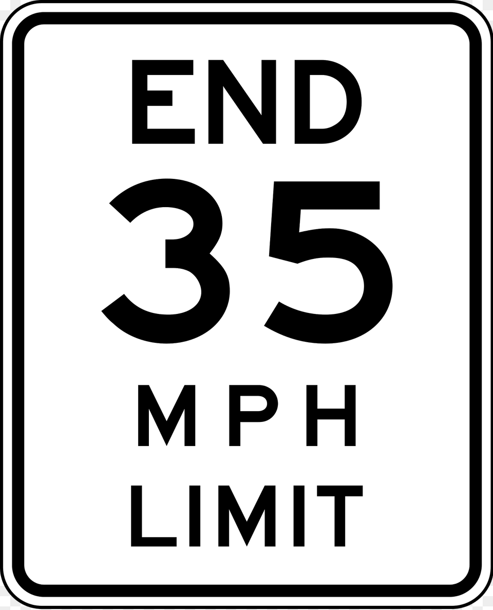 Speed Restriction Ends Sign In United States Clipart, Symbol, Road Sign Png