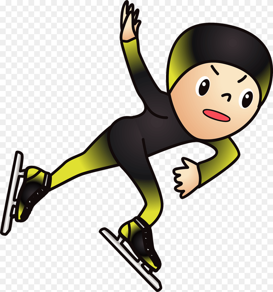 Speed Skating Sports Clipart, Face, Head, Person, Outdoors Png Image