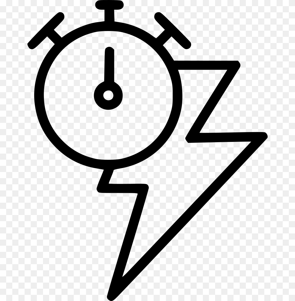 Speed Timer Lightening Bolt Circle, Symbol Png