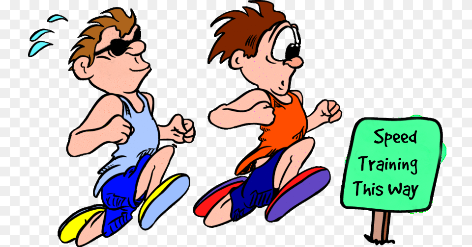 Speed Training For Trail Speed Exercise Clip Art, Baby, Person, Book, Comics Png