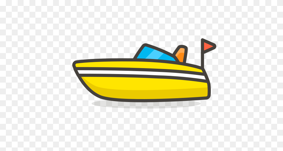 Speedboat Icon Of Vector Emoji, Boat, Dinghy, Transportation, Vehicle Free Png