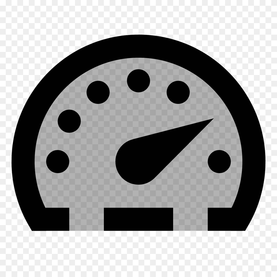 Speedometer Icon, Gray Free Png