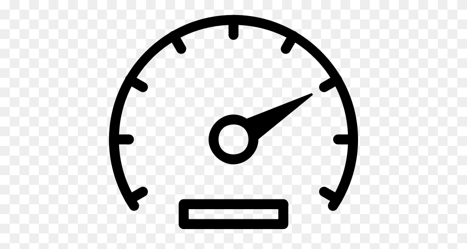 Speedometer Icon, Gray Png Image