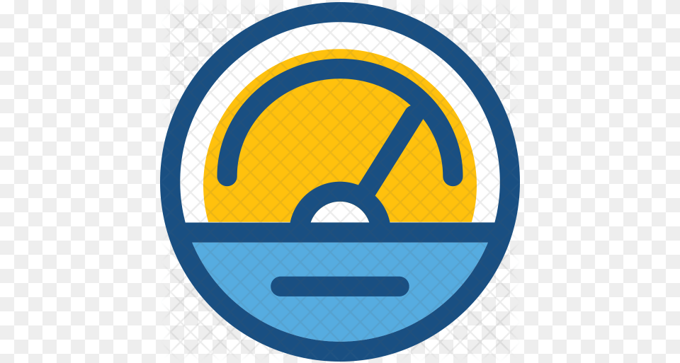 Speedometer Icon Of Colored Outline Detroit Diesel Series 92, Road Sign, Sign, Symbol, Car Png