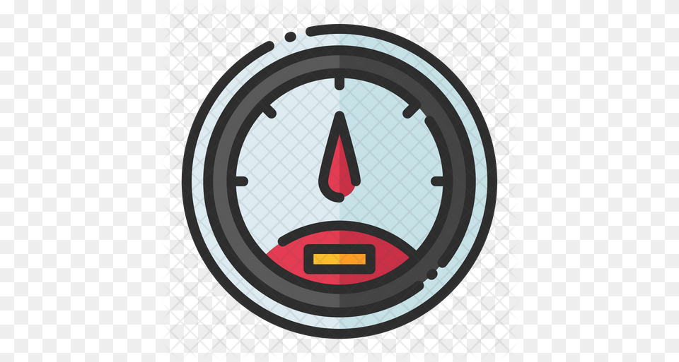 Speedometer Icon Of Colored Outline Vector Graphics, Gauge, Machine, Wheel Free Transparent Png