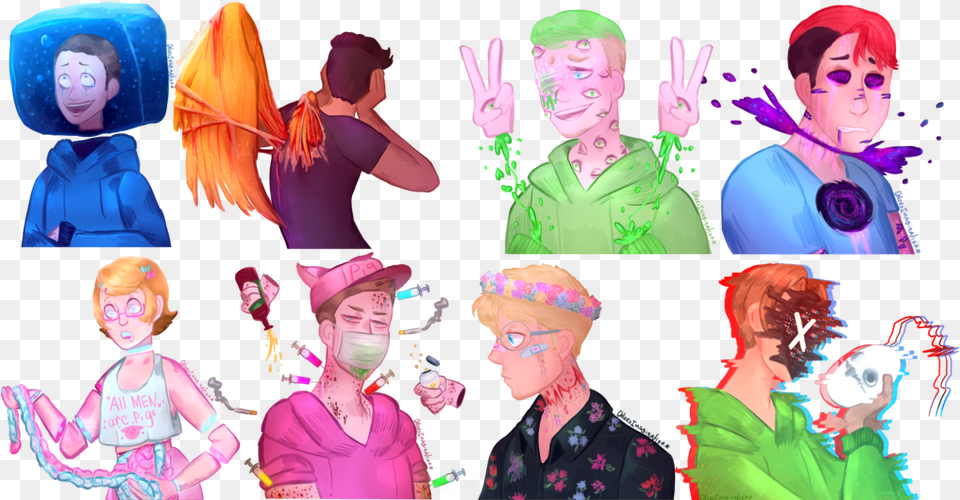 Speedpaint Youtubers Drawlloween Gore Royalty Different Types Of Gore Art, Adult, Purple, Person, Female Free Transparent Png