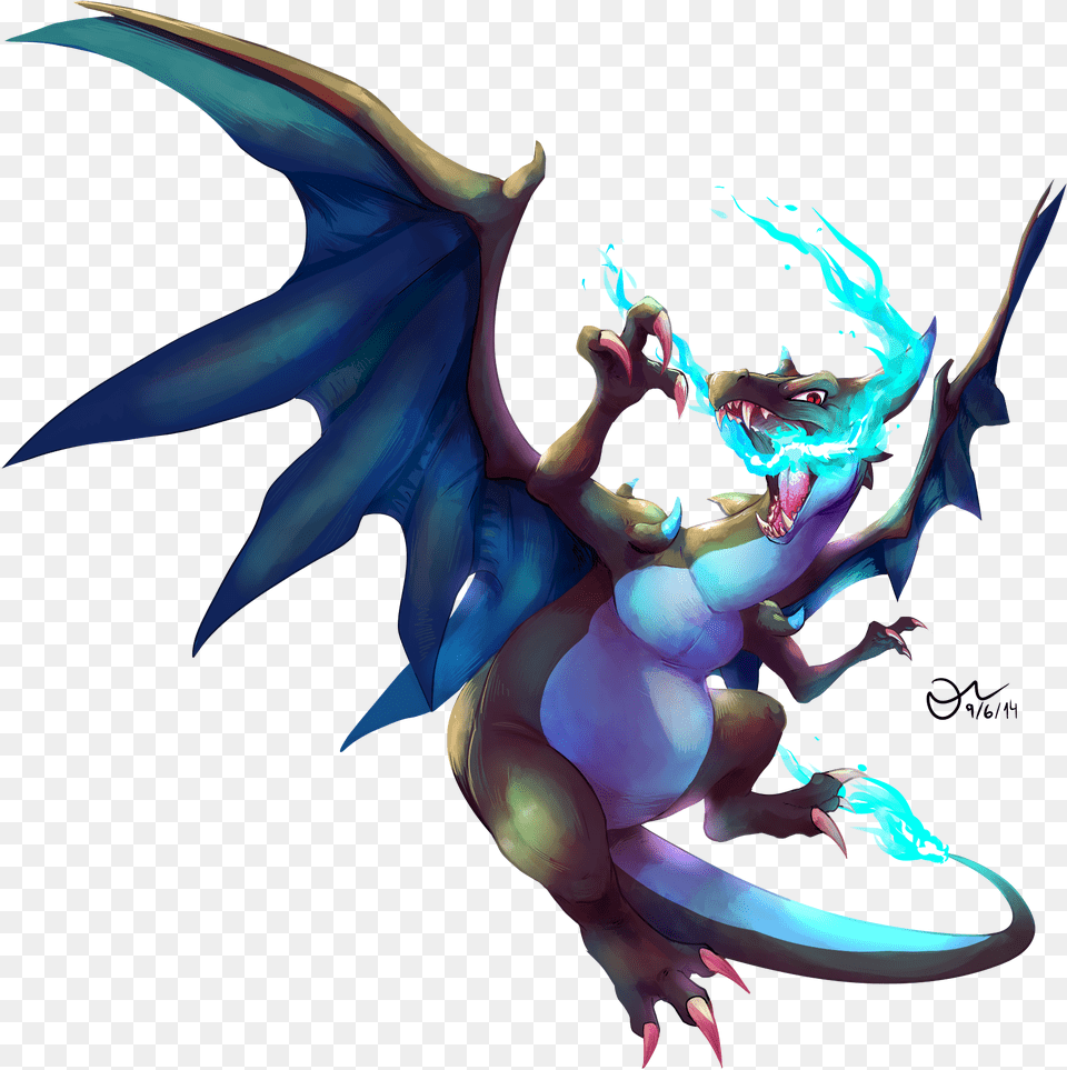 Speedpainting Mega Charizard X Imagenes De Pokemon Mega Charizard, Dragon, Baby, Person, Accessories Png