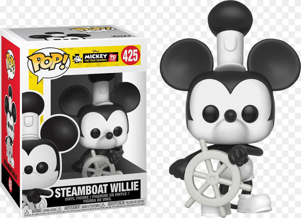 Speelgoed En Spellen Funko Pop Steamboat Willie Mickey Mickey Mouse Steamboat Willie Funko Pop, Robot, Wheel, Machine, Toy Png