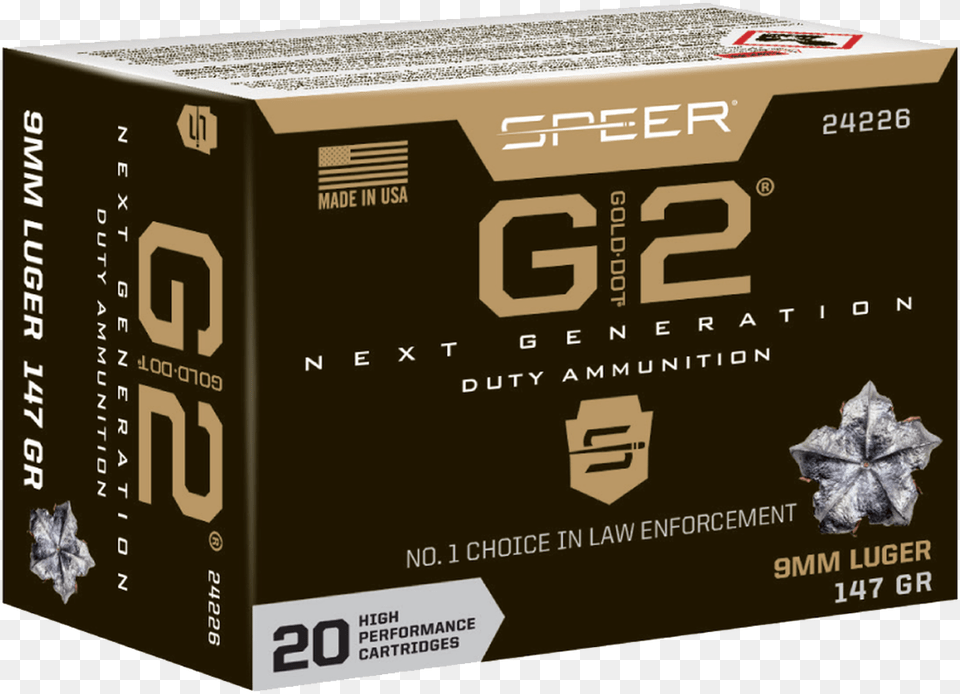 Speer Ammo Gold Dot Personal Protection 9mm 147gr 919mm Parabellum, Clapperboard Png