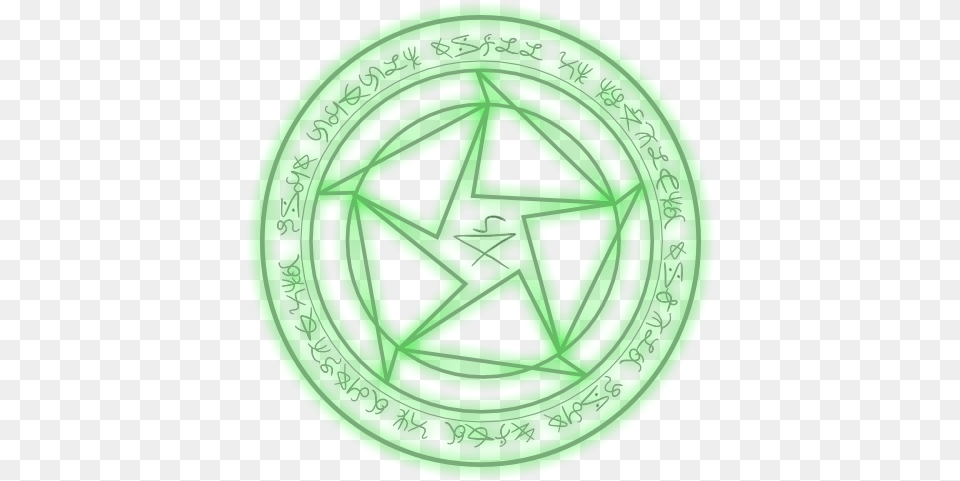 Spell Circle Picture Summoning Philippine Association For Language Teaching, Symbol, Green, Star Symbol, Disk Png Image